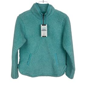 Cuddly Sherpa Kid's Fleece Pullover Quarter Zip Size 14/16